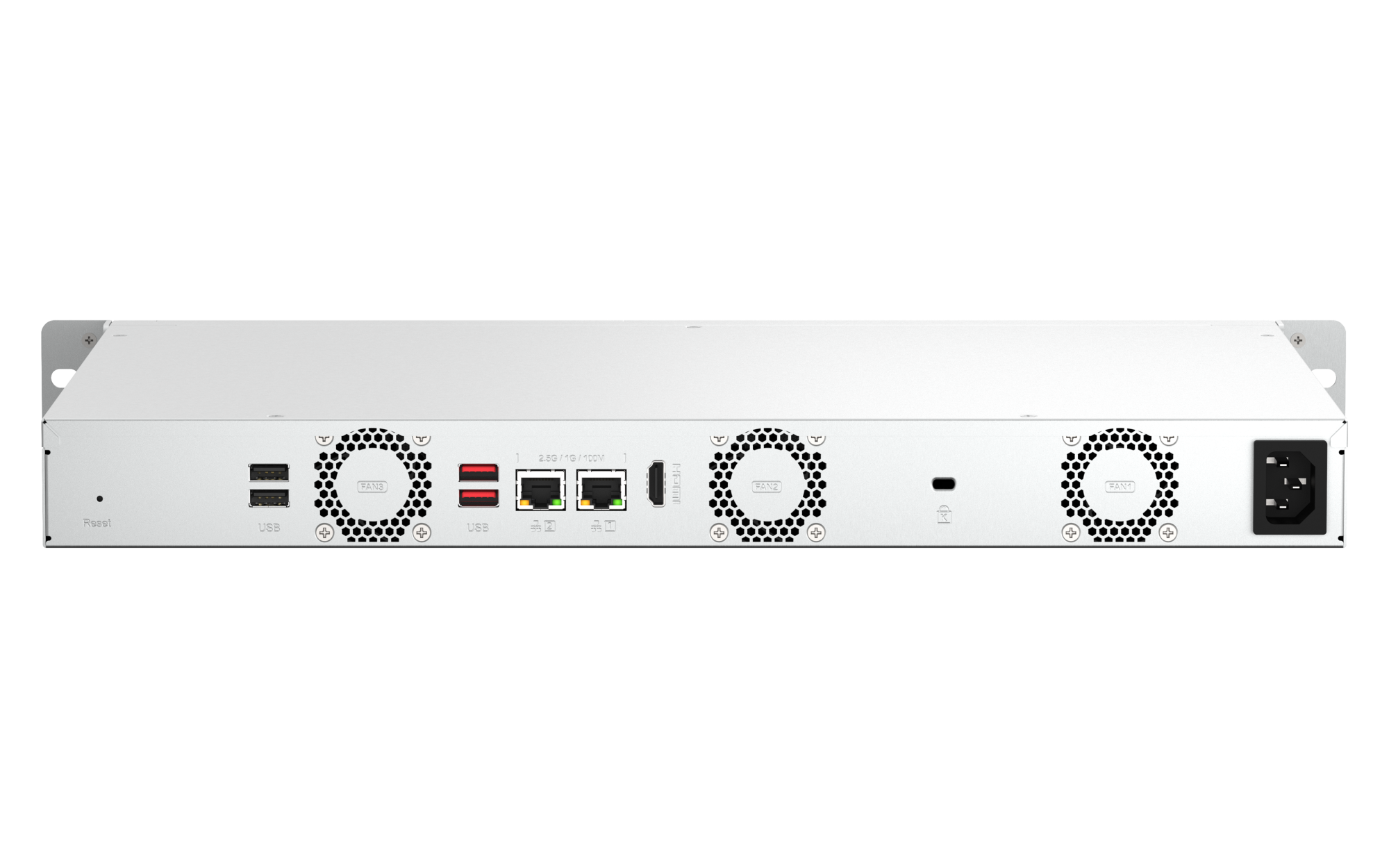 QNAP TS-464eU - tylny panel z portami