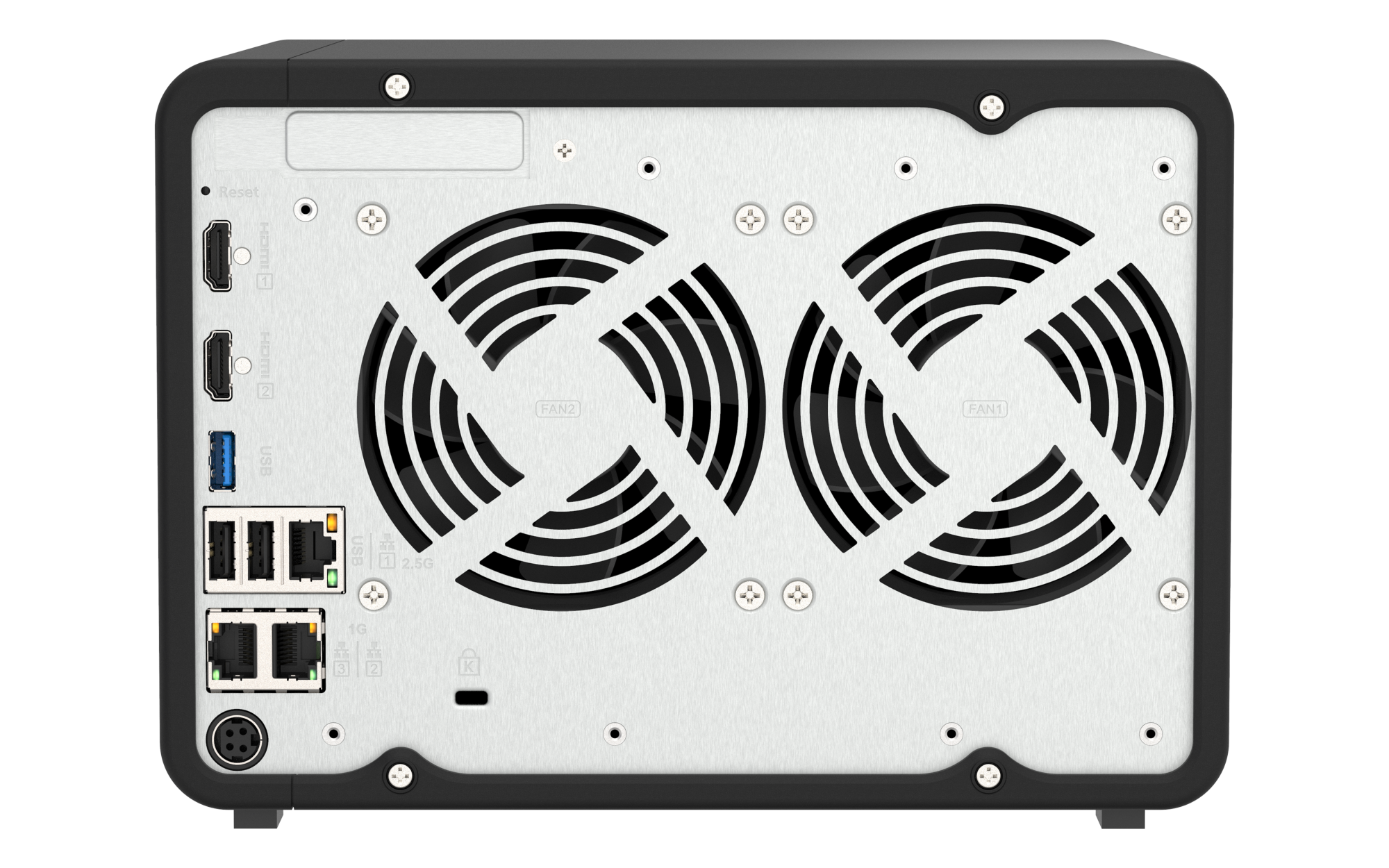 QNAP TS-AI642 - tylny panel z portami