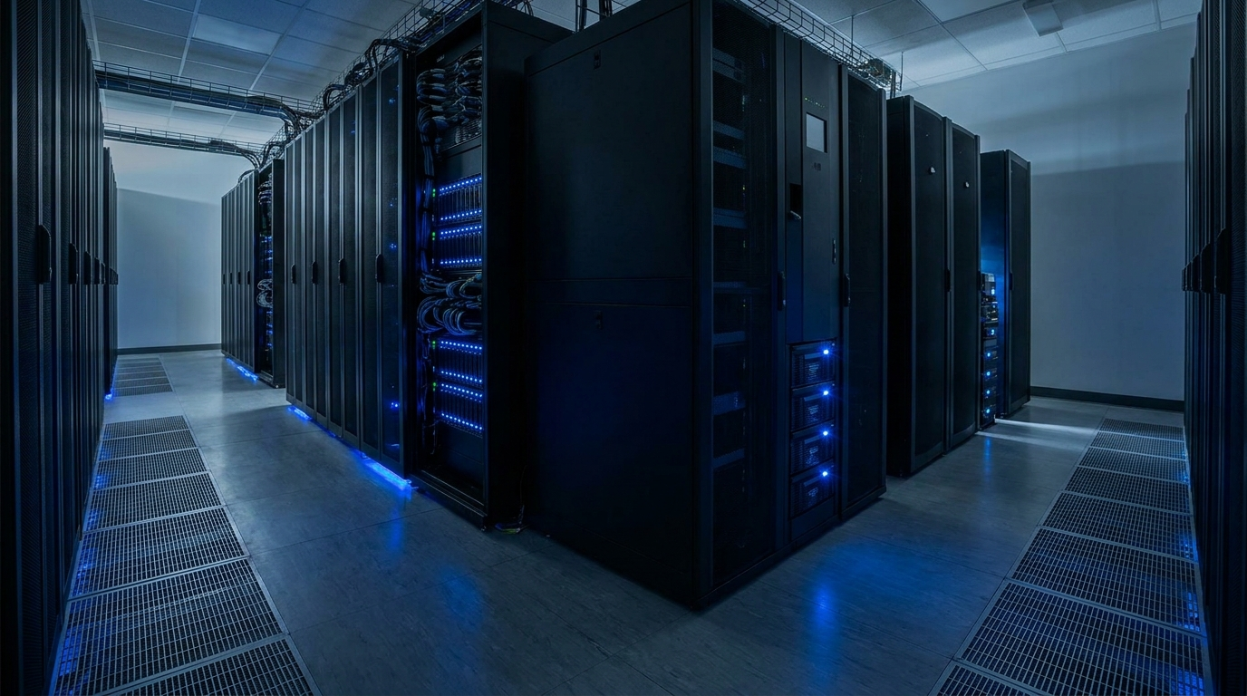 Biblioteka taśmowa i macierze dyskowe w alei data center, infrastruktura backupu